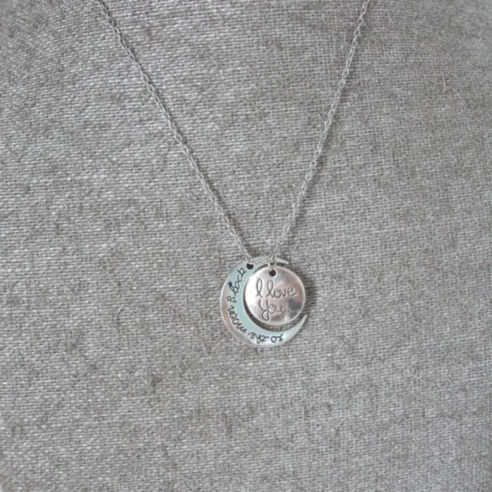 (2) I Love You To The Moon and Back Necklaces